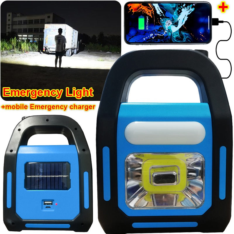 Hurry Bolt Rechargeable Solar LED Emergency Light – USB Charging & Built-in Power Bank